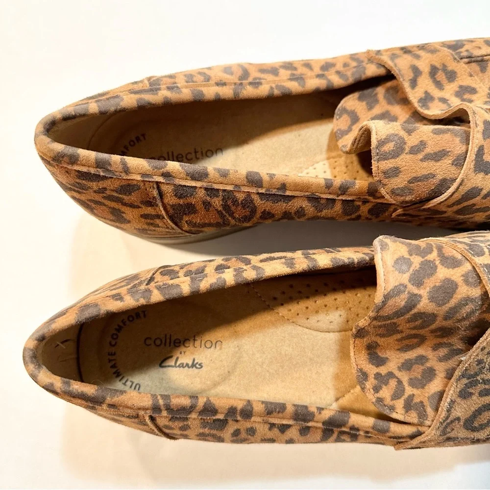 Clarks Loafers Trish Rose Brown Leopard Print, Size 11.5 Women’s - Picture 5 of 11